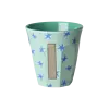Rice melamine alfabet beker letter I medium sterren groen blauw