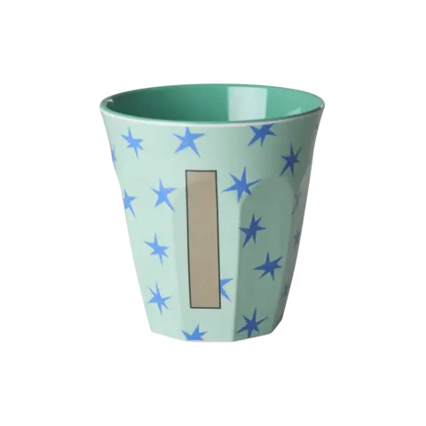 Rice alfabet beker letter I sterren groen blauw