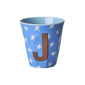 rice Denmark Rice alfabet beker letter J sterren blauw bruin
