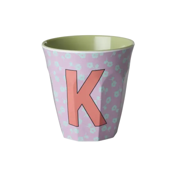 rice Denmark Rice melamine alfabet beker letter K paars groen