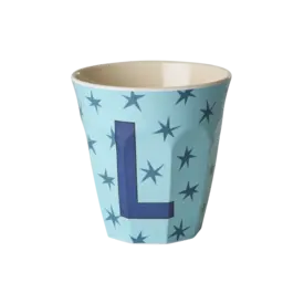 rice Denmark Rice alfabet beker letter L sterren blauw beige