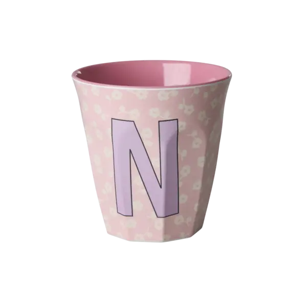 rice Denmark Rice melamine alfabet beker letter N roze paars