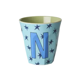 rice Denmark Rice alfabet beker letter N sterren blauw groen