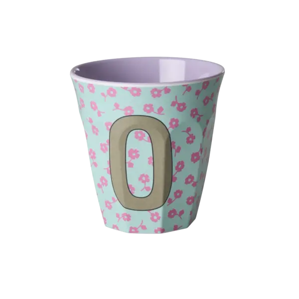 rice Denmark Rice melamine alfabet beker letter O blauw paars