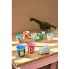 Rice melamine alfabet beker letter P medium sterren blauw bruin