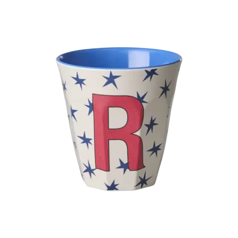 Rice alfabet beker letter R sterren blauw rood