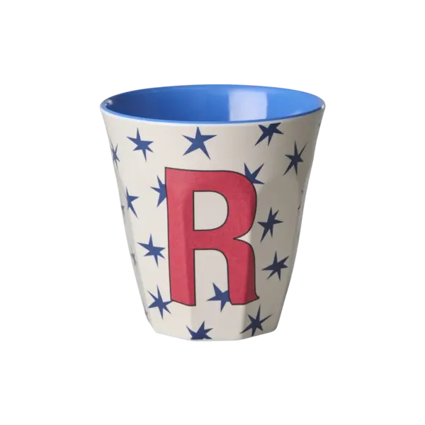 rice Denmark Rice melamine alfabet beker letter R medium sterren blauw rood
