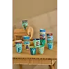 Rice melamine alfabet beker letter V medium sterren groen blauw