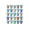 Rice melamine alfabet beker letter V medium sterren groen blauw