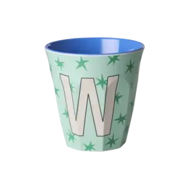 rice Denmark Rice alfabet beker letter W sterren groen blauw