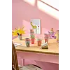 Rice melamine alfabet beker letter X  bloemen paars oranje
