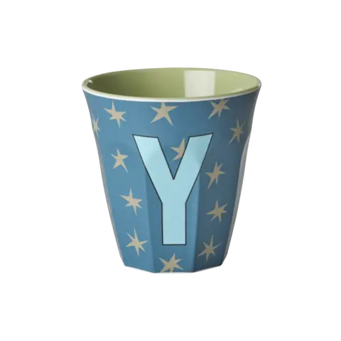 Rice alfabet beker letter Y sterren groen blauw