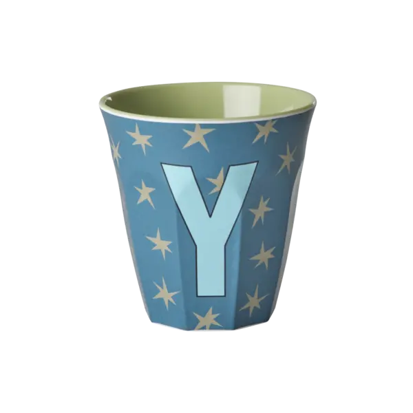 rice Denmark Rice melamine alfabet beker letter Y medium sterren groen blauw