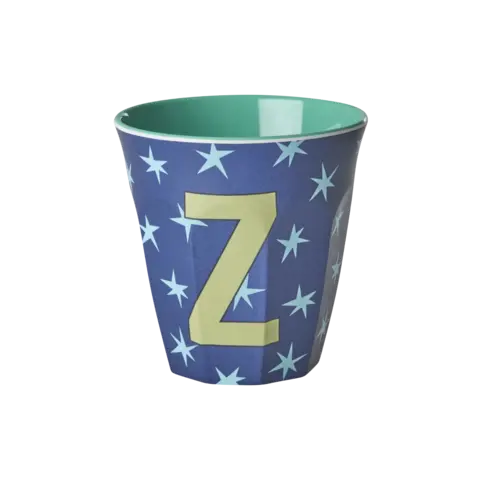 Rice alfabet beker letter Z sterren groen blauw