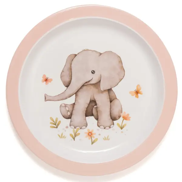 Petit Monkey Petit Monkey melamine kinderbord olifant roze