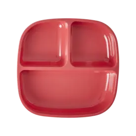 rice Denmark Rice melamine kinderbordje met vakjes rood