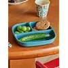 Rice melamine kinderbordje met vakjes groen