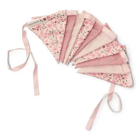 Little Dutch vlaggetjes slinger Fairy Floral roze