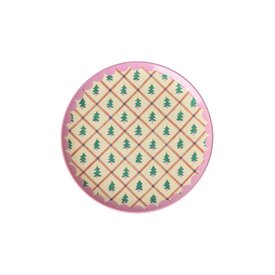 rice Denmark Rice melamine dessertbordje kerstbomen creme