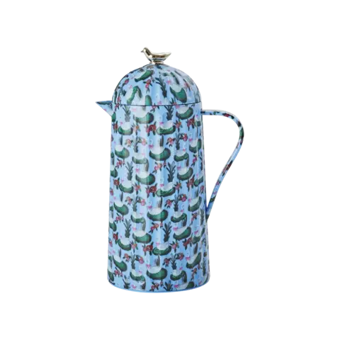 Rice melamine thermoskan Swan Lake blauw