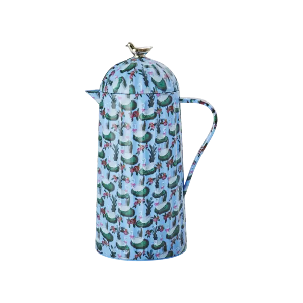 rice Denmark Rice melamine thermoskan zwaan motief Swan Lake blauw