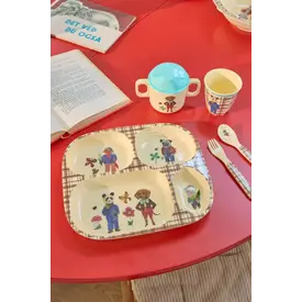 rice Denmark Rice melamine kinderservies dieren bruin