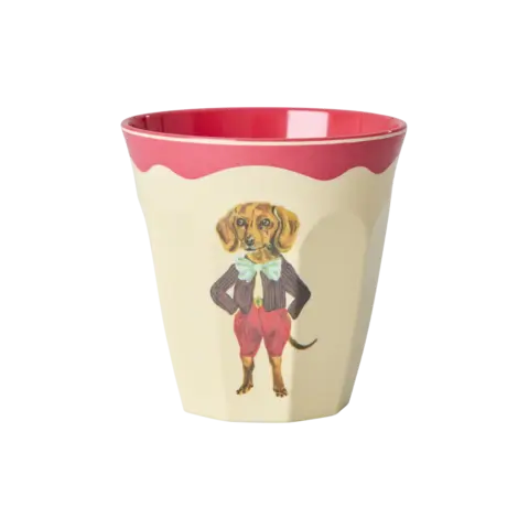 Rice kinderbeker Hond rood medium