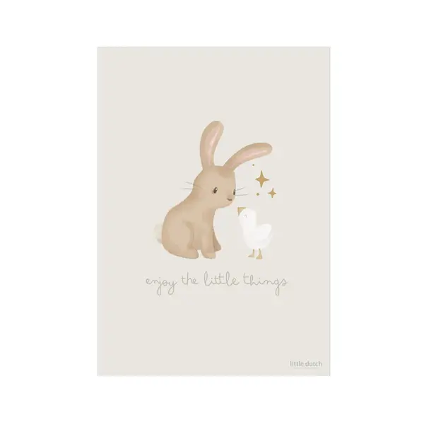 Little Dutch Little Dutch poster kinderkamer konijn Baby Bunny - Little Goose