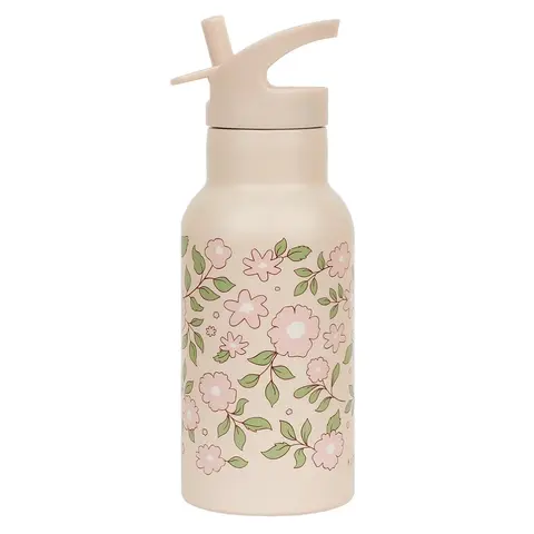 A Little Lovely Company drinkfles roestvrij staal bloesems roze