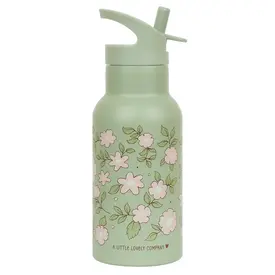 A Lovely Little Company A Lovely Little Company drinkfles roestvrij staal bloesems groen
