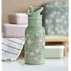 A Little Lovely Company drinkbeker roestvrij staal bloesems groen