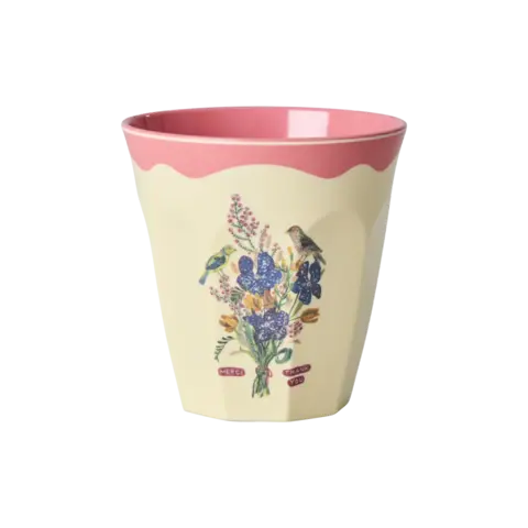 Rice melamine beker medium bos bloemen