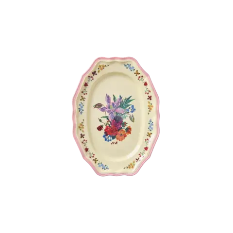 Rice serveerbord bloemen klein