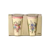 Rice hoge beker vintage bloemen print Nathalie Lété Set van 2