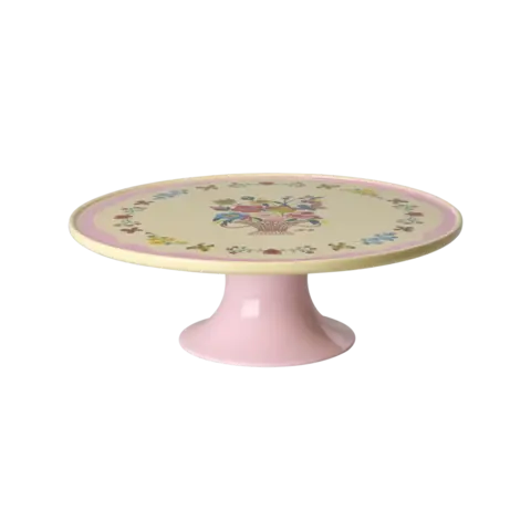 Rice taartplateau bloemen roze