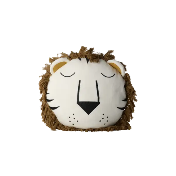 rice Denmark Rice fluwelen kussen leeuw bruin