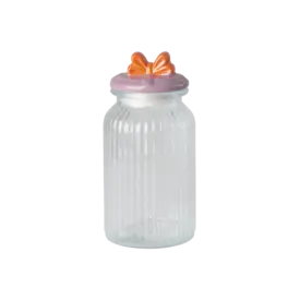 rice Denmark Rice voorraadpot strikje oranje paars groot