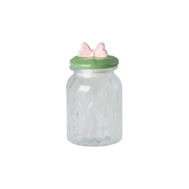 rice Denmark Rice voorraadpot strikje roze groen middelgroot