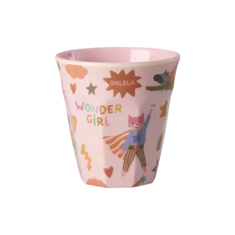 Rice melamine beker Hero print roze
