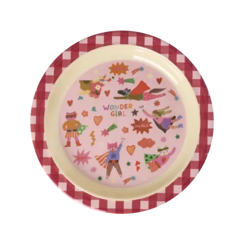 Rice melamine kinderbord superhelden print