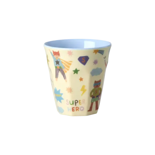 rice Denmark Rice kinderbeker superhelden print creme