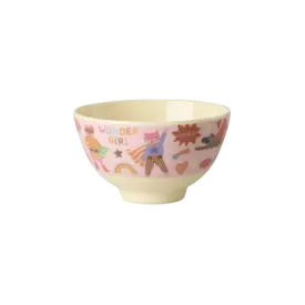 rice Denmark Rice melamine schaaltje klein Hero print roze