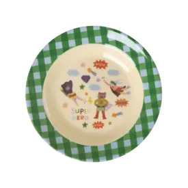 rice Denmark Rice melamine diep bord Hero print groen