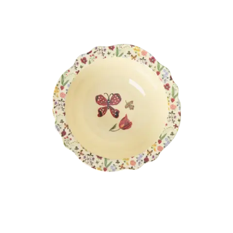 Rice melamine schaaltje vlinder Nathalie Lété creme klein