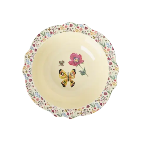 Rice melamine schaal vlinder Nathalie Lété creme groot