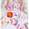 A Little Lovely Company lunchbox kersen print set van 4