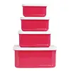 A Little Lovely Company lunchbox kersen print set van 4
