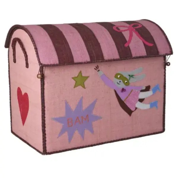 rice Denmark Rice speelgoedmand met deksel superhelden konijn