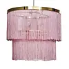Kinderlamp kroonluchter Charleston met franjes roze
