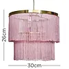 Kinderlamp kroonluchter Charleston met franjes roze